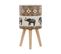 Cache-pot Motif Éléphant Avec Pieds En Bois D 25 Cm Achilio