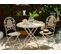 Table De Jardin Cm Métal Blanc Cassé Bivio