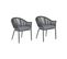 Lot De 2 Chaises De Jardin De Couleur Grise Mileto