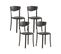 Lot De 4 Chaises De Jardin Noires Vieste