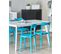 Lot De 4 Chaises De Jardin Bleu Turquoise Camogli