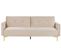 Canapé Convertible 3 Places En Velours Beige Lucan