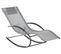 Chaise Longue Métal Gris Clair Carano Ii