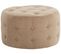 Pouf En Velours Beige Sable D 55 Cm Tampa