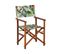 Lot De 2 Chaises De Jardin Bois Foncé Et Gris à Motif Toucan Cine