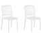 Lot De 2 Chaises De Jardin Blanches Sersale