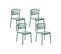 Lot De 4 Chaises De Jardin Vertes Gela