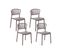 Lot De 4 Chaises De Jardin Taupe Gela