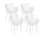 Lot De 4 Chaises De Jardin Blanches Pesaro