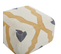 Pouf En Laine Beige Et Jaune 56 X 56 Cm Zeugma