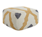 Pouf En Laine Beige Et Jaune 56 X 56 Cm Zeugma