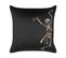 Coussin Velours Noir Medves 45 X 45 Cm