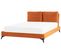 Lit Double En Velours Orange 160 X 200 Cm Melle