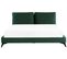 Lit Double En Velours Vert 180 X 200 Cm Melle