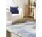 Tapis En Laine Beige Clair Et Bleu 140 X 200 Cm Datca