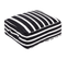 Pouf En Coton Noir Et Blanc 50 X 50 X 20 Cm Settat