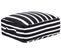 Pouf En Coton Noir Et Blanc 50 X 50 X 20 Cm Settat