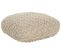 Pouf En Coton Beige 50 X 50 X 20 Cm Berrechid