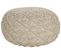 Pouf En Coton Beige 50 X 30 Cm Berkane