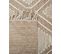 Tapis En Coton 140 X 200 Cm Beige Et Blanc Kacem