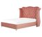 Lit Double En Velours Rose 160 X 200 Cm Ayette