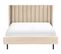 Lit Double En Velours Beige 140 X 200 Cm Villette