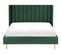 Lit Double En Velours Vert 140 X 200 Cm Villette