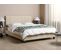 Lit Double En Tissu Beige 160 X 200 Cm La Rochelle