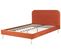 Lit Double En Velours Orange 140 X 200 Cm Flayat