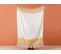 Couvre-lit En Coton Et Acrylique 130 X 170 Cm Beige Et Orange Salme