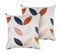 Lot De 2 Coussins Velours Blanc Quinoa 45 X 45 Cm