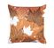 Lot De 2 Coussins Velours Orange Poinsettia 45 X 45 Cm