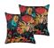 Lot De 2 Coussins Velours Multicolore Protea 45 X 45 Cm