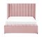 Lit Double En Velours Rose Avec Banc Coffre 140 X 200 Cm Noyers