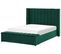 Lit Double En Velours Vert Avec Banc Coffre 140 X 200 Cm Noyers