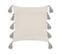 Coussin Touffeté Coton Beige Heliconia 45 X 45 Cm