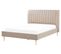 Lit Double En Velours Beige 160 X 200 Cm Marville