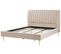 Lit Double En Velours Beige 180 X 200 Cm Marville