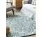 Tapis En Laine 140 X 200 Cm Blanc Et Bleu Ahmetli