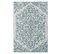 Tapis En Laine 140 X 200 Cm Blanc Et Bleu Ahmetli