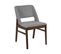 Chaise De Salle à Manger Set De 2 Tissu Bois Foncé Bella