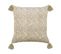 Lot De 2 Coussins Impression En Bloc Coton Beige Santolina 45 X 45 Cm