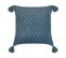 Coussin Impression En Bloc Coton Bleu Foncé Ribes 45 X 45 Cm