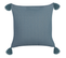 Coussin Impression En Bloc Coton Bleu Foncé Setaria 45 X 45 Cm