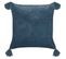 Lot De 2 Coussins Impression En Bloc Coton Bleu Foncé Setaria 45 X 45 Cm