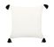 Coussin Impression En Bloc Coton Blanc Mays 45 X 45 Cm