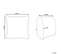 Coussin Impression En Bloc Coton Blanc Mays 45 X 45 Cm