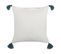 Coussin Impression En Bloc Coton Bleu Rumex 45 X 45 Cm