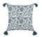 Coussin Impression En Bloc Coton Bleu Rumex 45 X 45 Cm