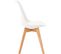 Lot De 4 Chaises De Cuisine Linares Blanc /plastique